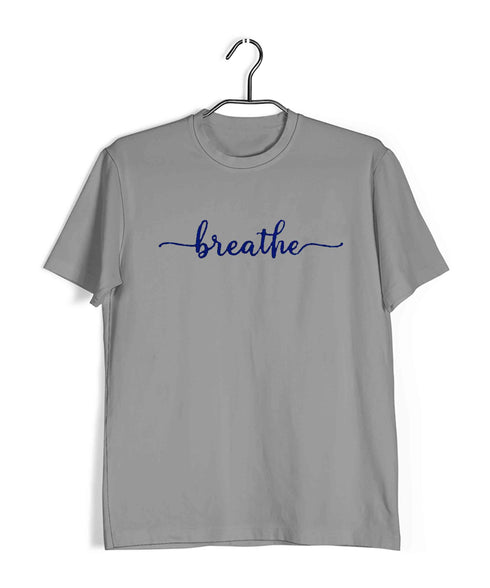 Sports Fitness Yoga Breathe Custom Printed Graphic Design T-Shirt for Women